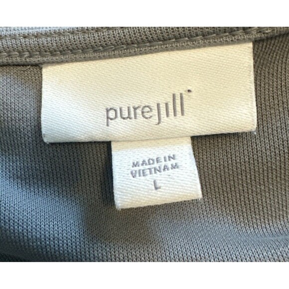 PureJill GRAY 3/4 Sleeve Tencel Modal Polyester Knit Tunic Lagenlook Sz Large - Picture 6 of 10